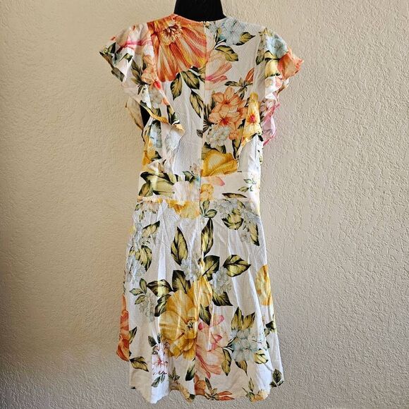 Farm Rio Floral Mini Dress with Flutter Sleeves - Picture 5 of 8